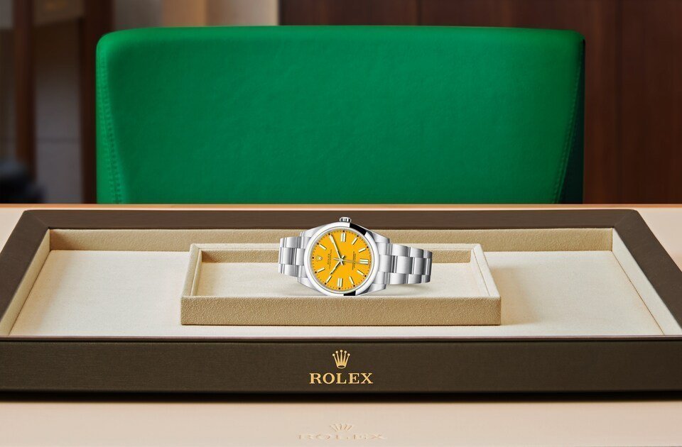 oyster perpetual jaune 41mm
