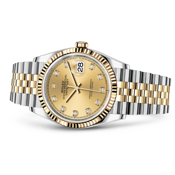 DATEJUST GRIS/JAUNE SERTI