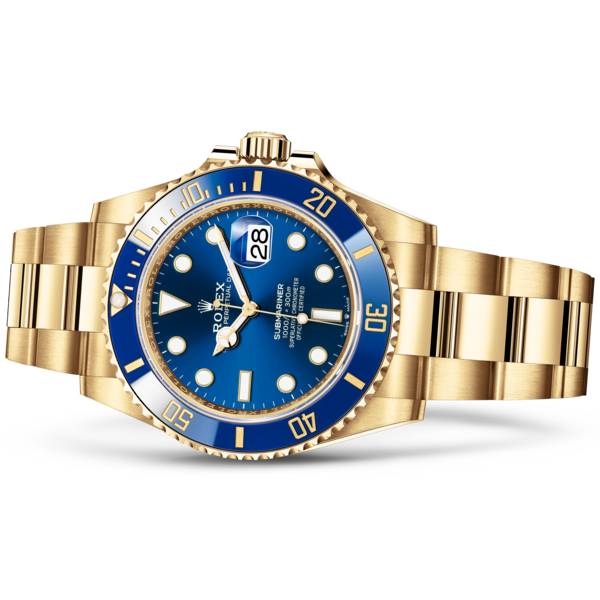 SUBMARINER DATE GOLD/BLEU