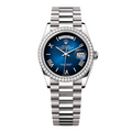 DAY DATE 36mm – Cadran Bleu Profond – Finition Diamant