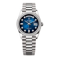 DAY DATE 36mm – Cadran Bleu Glacier – Finition Diamant