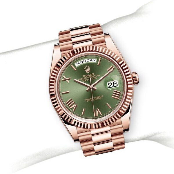 DAY DATE OR ROSE/VERT