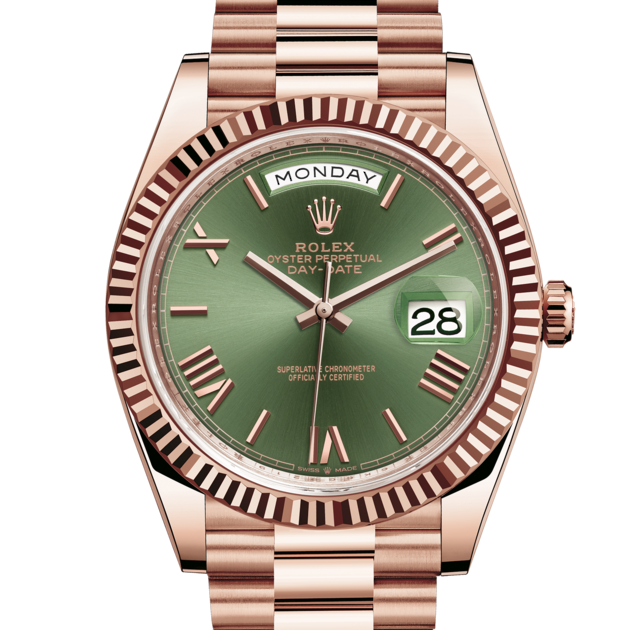 DAY DATE OR ROSE/VERT